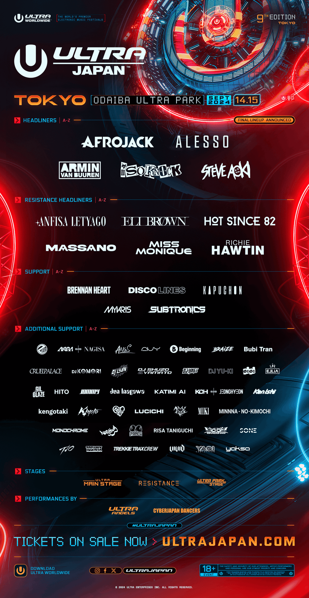 ULTRA-JAPAN-2024-FinalLINEUP- 